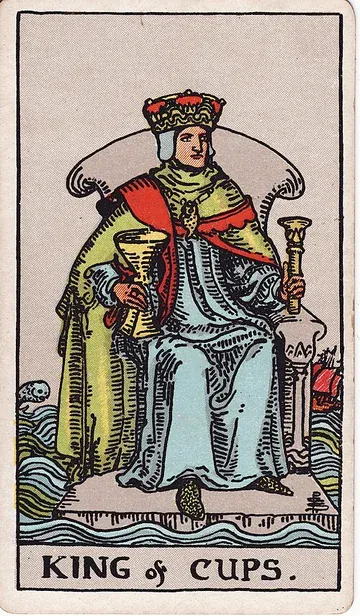 König der Kelche · Illustration einer Tarotkarte